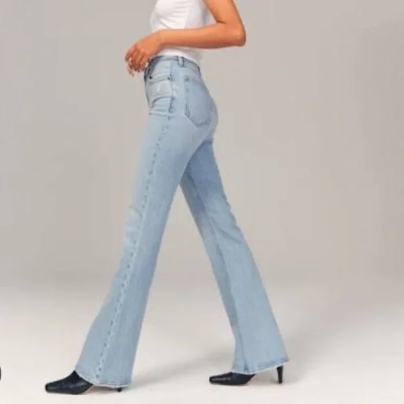 Light Blue High Rise Vintage Flare Jeans - Picture 2 of 4